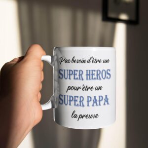 Mug personnalisé - Papa Super-héros - Cadeau Papa 